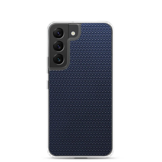 Industrial Metal Pattern Olive Blue Flexible Clear Samsung Case Bump Resistant Corners CREATIVETECH