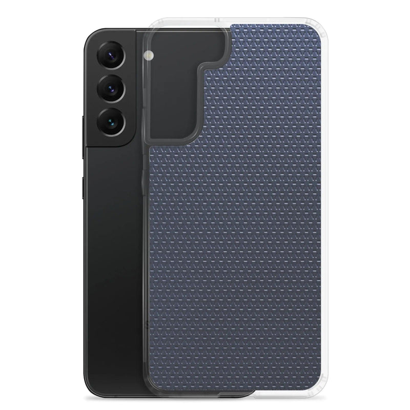 Load image into Gallery viewer, Industrial Metal Pattern Olive Blue Flexible Clear Samsung Case Bump Resistant Corners CREATIVETECH
