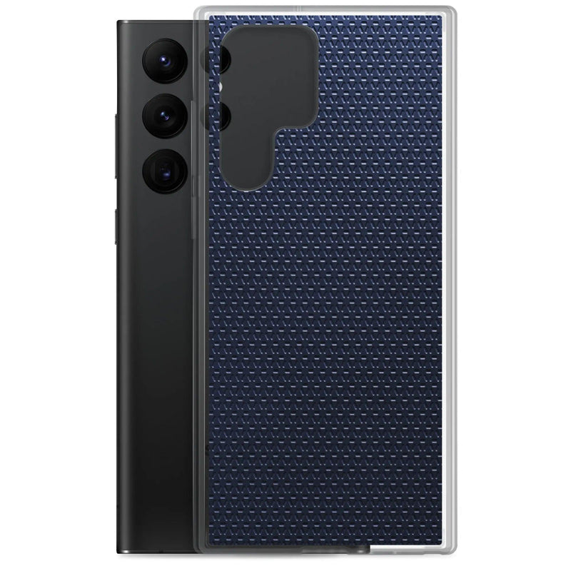 Load image into Gallery viewer, Industrial Metal Pattern Olive Blue Flexible Clear Samsung Case Bump Resistant Corners CREATIVETECH