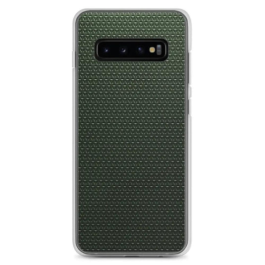 Industrial Metal Pattern Olive Green Flexible Clear Samsung Case Bump Resistant Corners CREATIVETECH