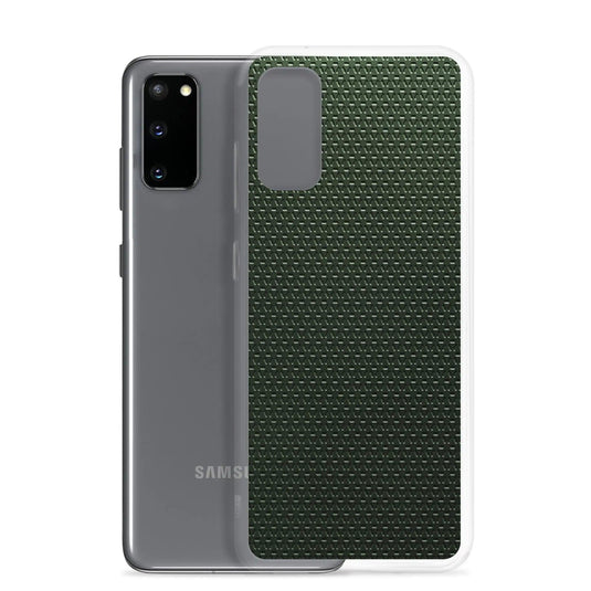 Industrial Metal Pattern Olive Green Flexible Clear Samsung Case Bump Resistant Corners CREATIVETECH