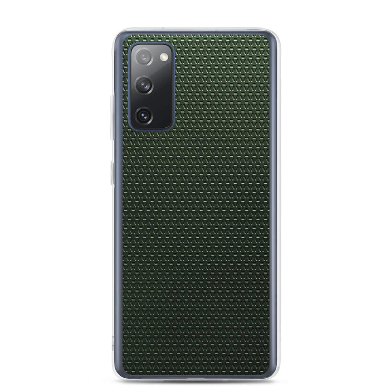 Load image into Gallery viewer, Industrial Metal Pattern Olive Green Flexible Clear Samsung Case Bump Resistant Corners CREATIVETECH