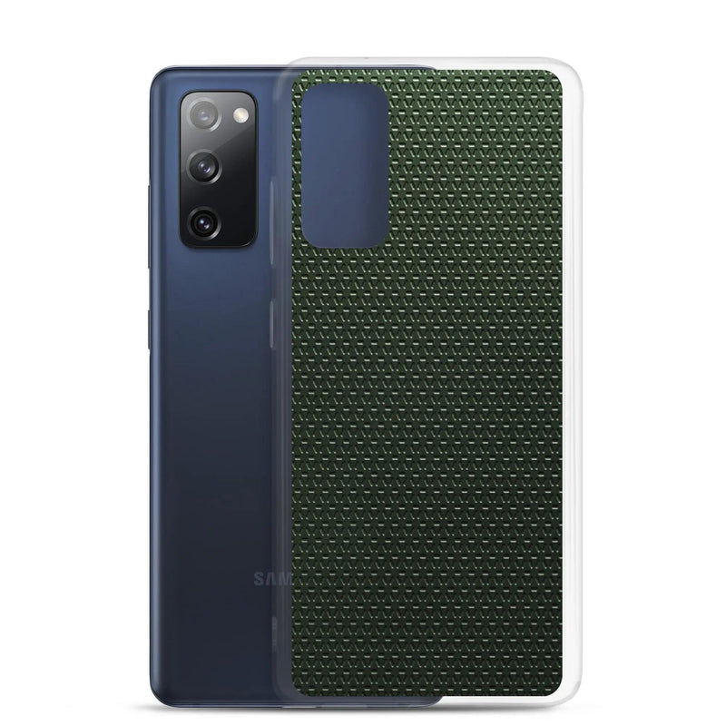 Load image into Gallery viewer, Industrial Metal Pattern Olive Green Flexible Clear Samsung Case Bump Resistant Corners CREATIVETECH
