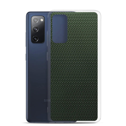 Industrial Metal Pattern Olive Green Flexible Clear Samsung Case Bump Resistant Corners CREATIVETECH