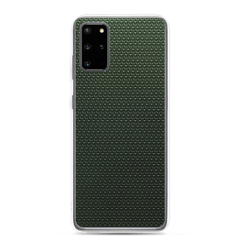 Load image into Gallery viewer, Industrial Metal Pattern Olive Green Flexible Clear Samsung Case Bump Resistant Corners CREATIVETECH