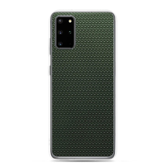 Industrial Metal Pattern Olive Green Flexible Clear Samsung Case Bump Resistant Corners CREATIVETECH