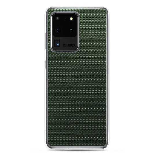 Industrial Metal Pattern Olive Green Flexible Clear Samsung Case Bump Resistant Corners CREATIVETECH