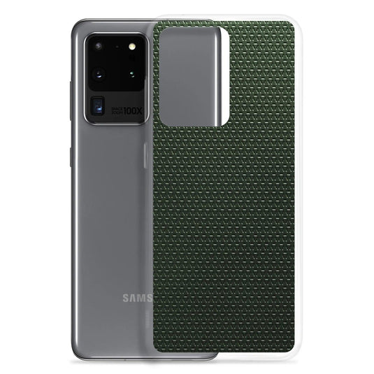 Industrial Metal Pattern Olive Green Flexible Clear Samsung Case Bump Resistant Corners CREATIVETECH