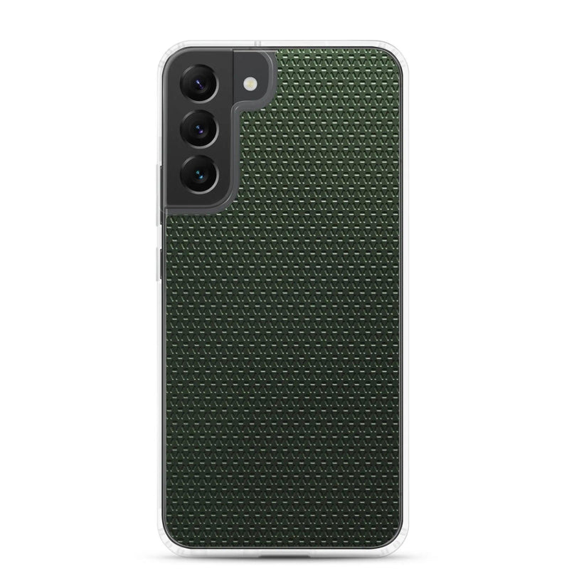 Load image into Gallery viewer, Industrial Metal Pattern Olive Green Flexible Clear Samsung Case Bump Resistant Corners CREATIVETECH