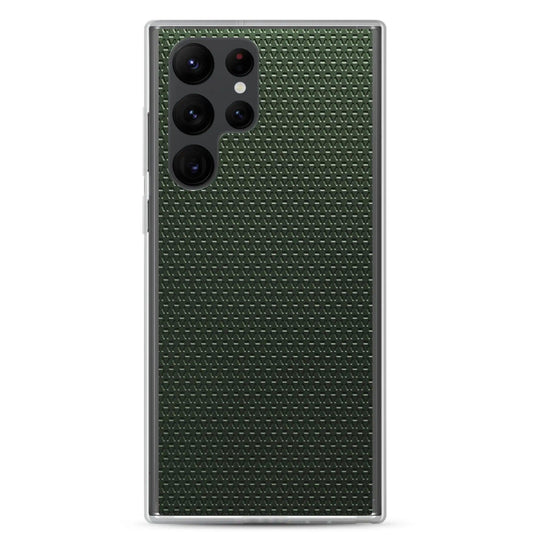 Industrial Metal Pattern Olive Green Flexible Clear Samsung Case Bump Resistant Corners CREATIVETECH