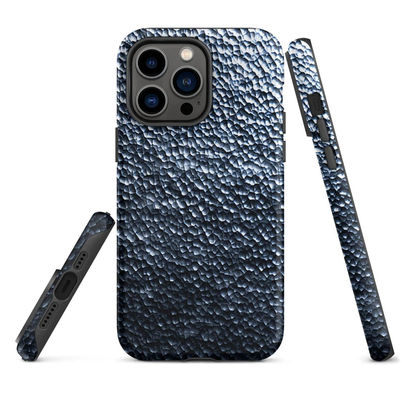 Load image into Gallery viewer, Industrial Silver Steel Metal Double Layered Impact Resistant Tough iPhone Case 3D Wrap Matte or Glossy Finish CREATIVETECH