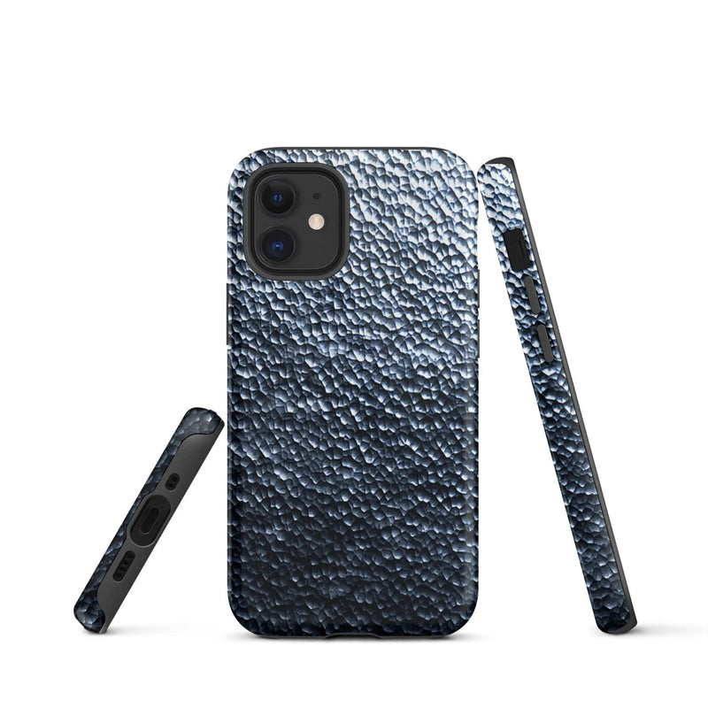 Load image into Gallery viewer, Industrial Silver Steel Metal Double Layered Impact Resistant Tough iPhone Case 3D Wrap Matte or Glossy Finish CREATIVETECH