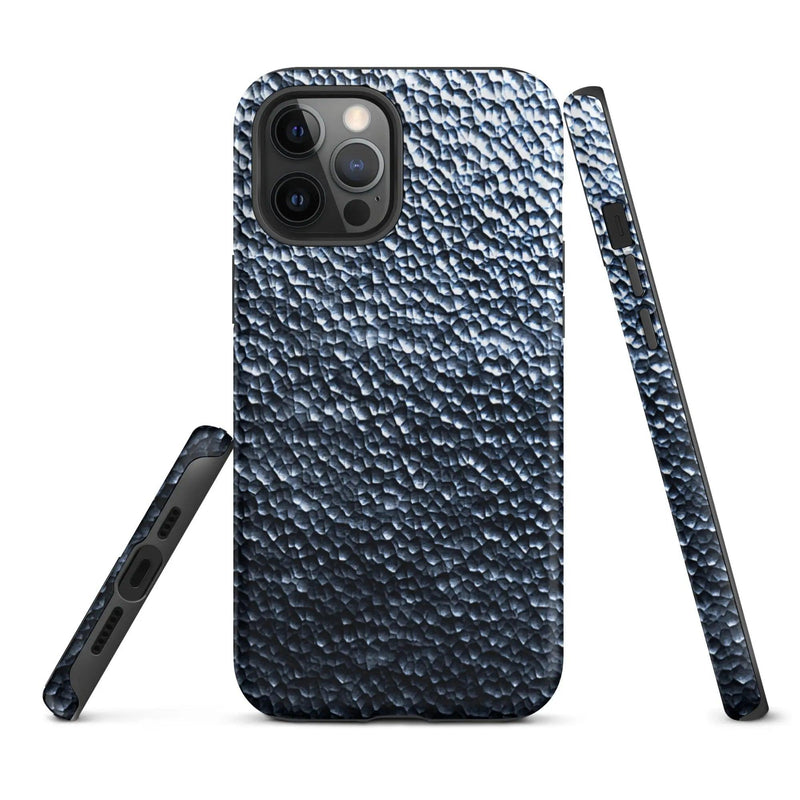 Load image into Gallery viewer, Industrial Silver Steel Metal Double Layered Impact Resistant Tough iPhone Case 3D Wrap Matte or Glossy Finish CREATIVETECH