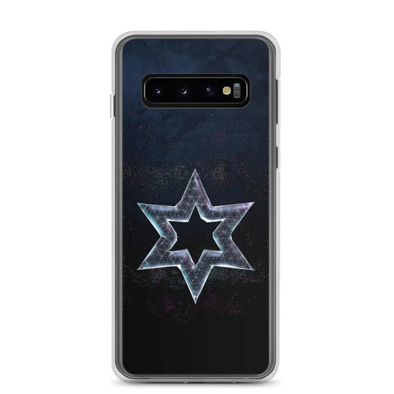 Load image into Gallery viewer, Jewish Star Dust Dark Flexible Clear Samsung Case Bump Resistant Corners CREATIVETECH