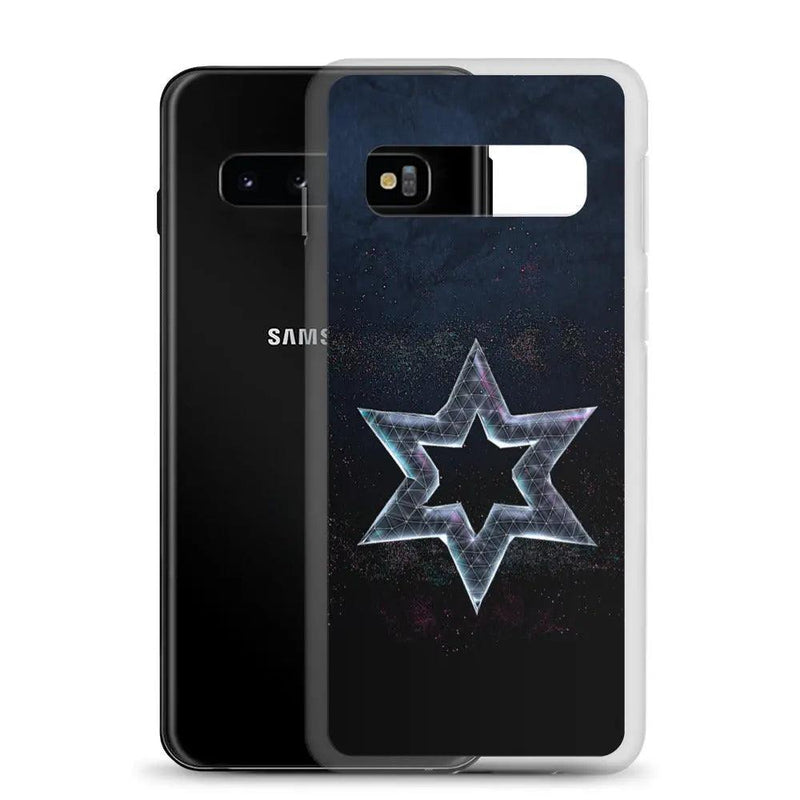 Load image into Gallery viewer, Jewish Star Dust Dark Flexible Clear Samsung Case Bump Resistant Corners CREATIVETECH