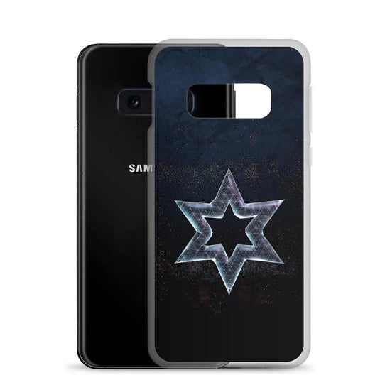 Jewish Star Dust Dark Flexible Clear Samsung Case Bump Resistant Corners CREATIVETECH