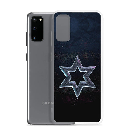 Jewish Star Dust Dark Flexible Clear Samsung Case Bump Resistant Corners CREATIVETECH