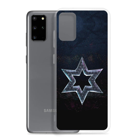 Jewish Star Dust Dark Flexible Clear Samsung Case Bump Resistant Corners CREATIVETECH