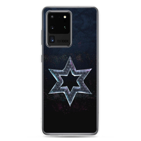 Jewish Star Dust Dark Flexible Clear Samsung Case Bump Resistant Corners CREATIVETECH