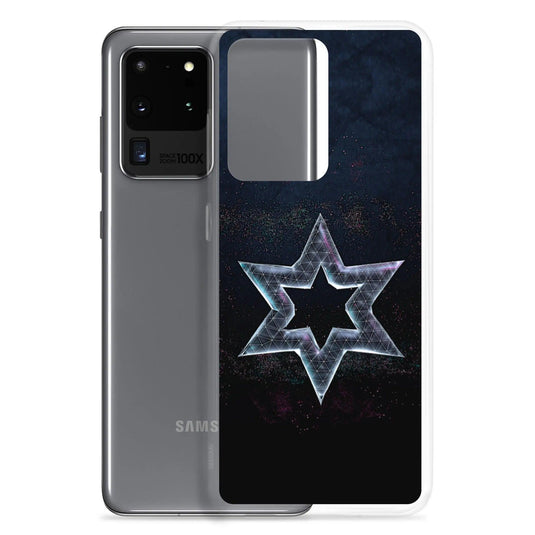 Jewish Star Dust Dark Flexible Clear Samsung Case Bump Resistant Corners CREATIVETECH