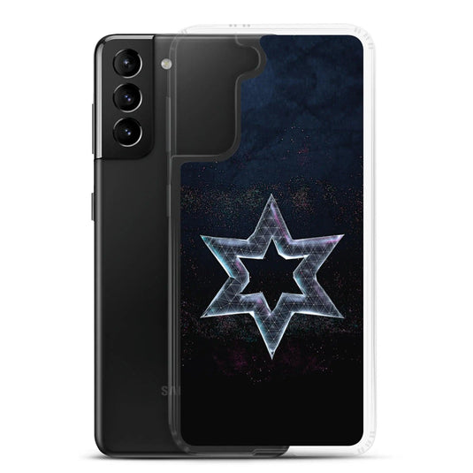 Jewish Star Dust Dark Flexible Clear Samsung Case Bump Resistant Corners CREATIVETECH