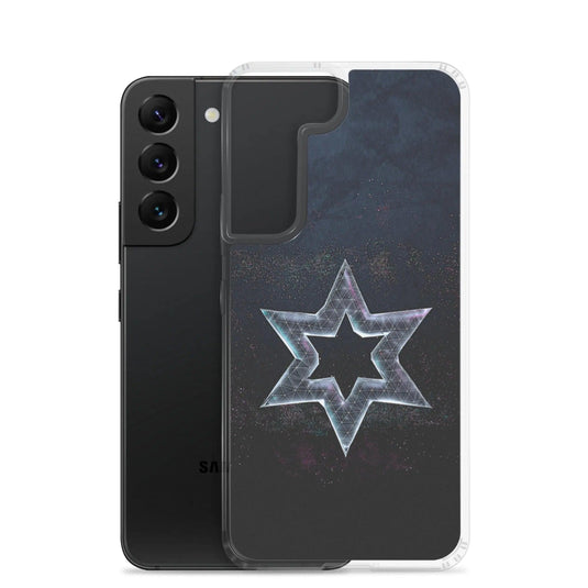 Jewish Star Dust Dark Flexible Clear Samsung Case Bump Resistant Corners CREATIVETECH