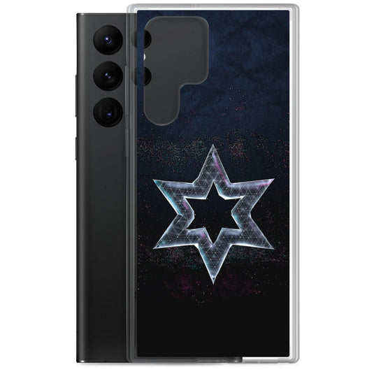 Jewish Star Dust Dark Flexible Clear Samsung Case Bump Resistant Corners CREATIVETECH
