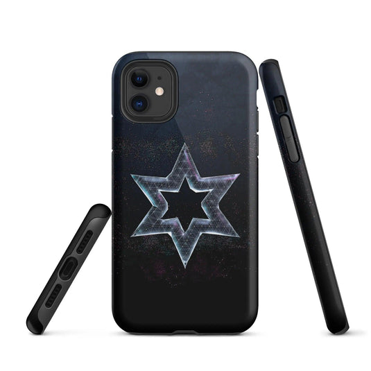 Jewish Star Dust Double Layered Impact Resistant Tough iPhone Case 3D Wrap Matte or Glossy Finish CREATIVETECH