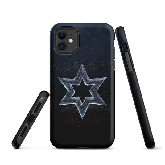 Jewish Star Dust Double Layered Impact Resistant Tough iPhone Case 3D Wrap Matte or Glossy Finish CREATIVETECH