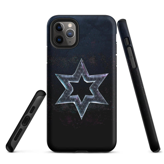 Jewish Star Dust Double Layered Impact Resistant Tough iPhone Case 3D Wrap Matte or Glossy Finish CREATIVETECH