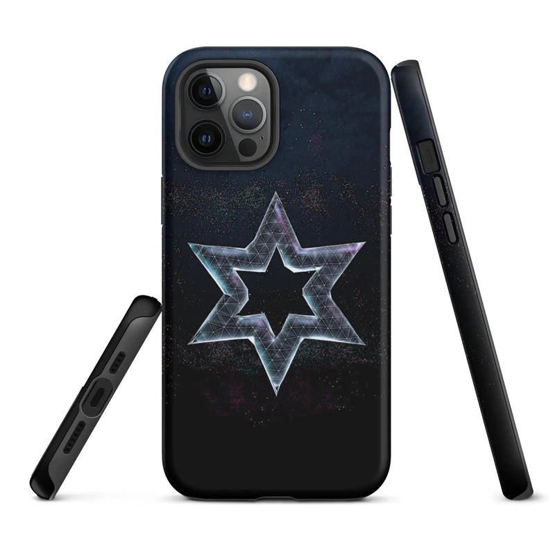 Load image into Gallery viewer, Jewish Star Dust Double Layered Impact Resistant Tough iPhone Case 3D Wrap Matte or Glossy Finish CREATIVETECH