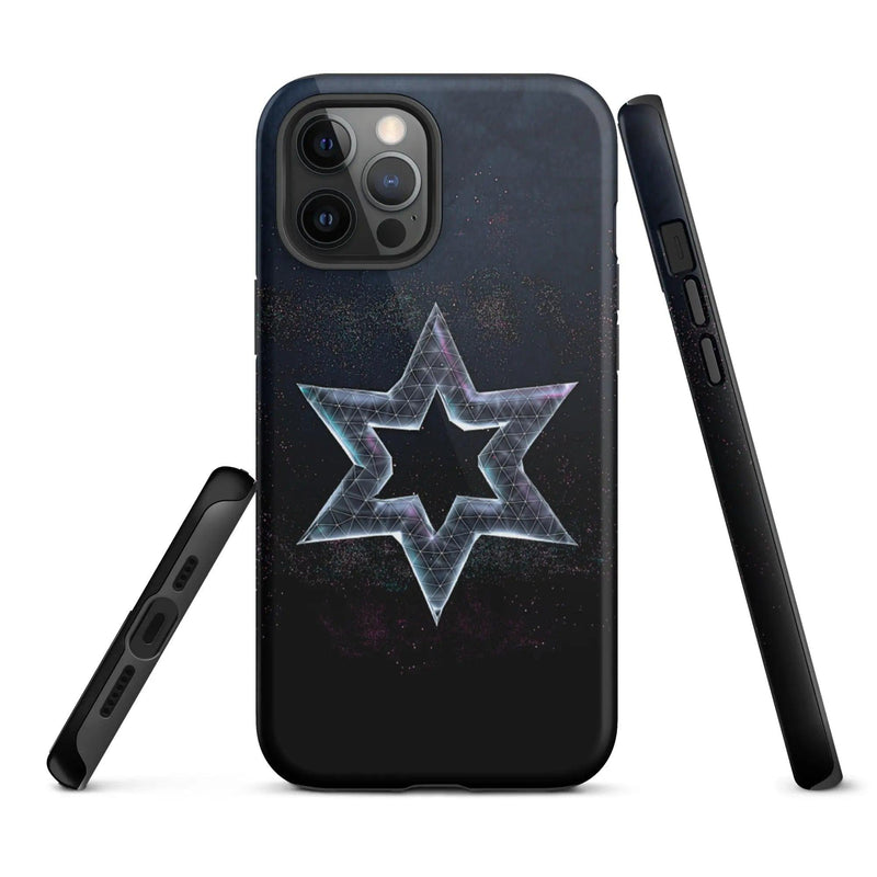 Load image into Gallery viewer, Jewish Star Dust Double Layered Impact Resistant Tough iPhone Case 3D Wrap Matte or Glossy Finish CREATIVETECH