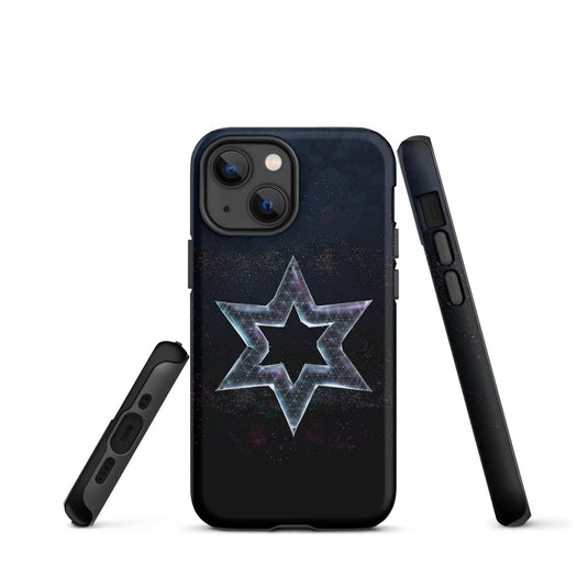 Jewish Star Dust Double Layered Impact Resistant Tough iPhone Case 3D Wrap Matte or Glossy Finish CREATIVETECH