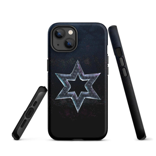 Jewish Star Dust Double Layered Impact Resistant Tough iPhone Case 3D Wrap Matte or Glossy Finish CREATIVETECH