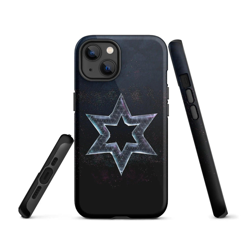Load image into Gallery viewer, Jewish Star Dust Double Layered Impact Resistant Tough iPhone Case 3D Wrap Matte or Glossy Finish CREATIVETECH