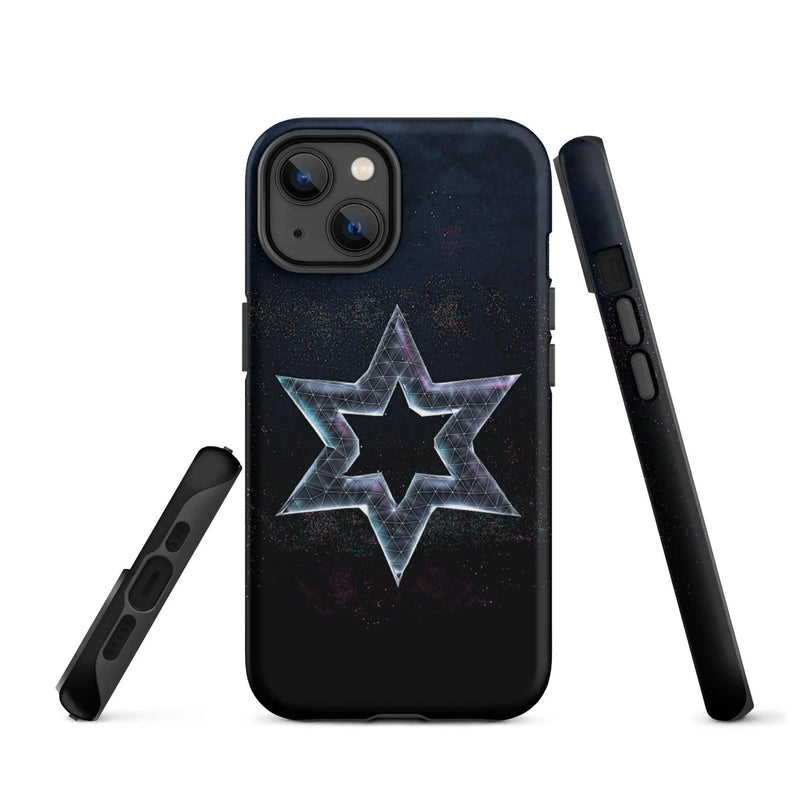Load image into Gallery viewer, Jewish Star Dust Double Layered Impact Resistant Tough iPhone Case 3D Wrap Matte or Glossy Finish CREATIVETECH