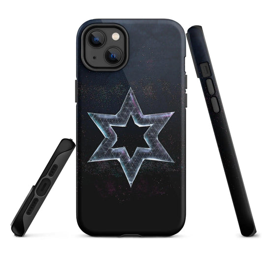Jewish Star Dust Double Layered Impact Resistant Tough iPhone Case 3D Wrap Matte or Glossy Finish CREATIVETECH