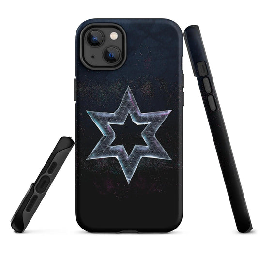 Jewish Star Dust Double Layered Impact Resistant Tough iPhone Case 3D Wrap Matte or Glossy Finish CREATIVETECH