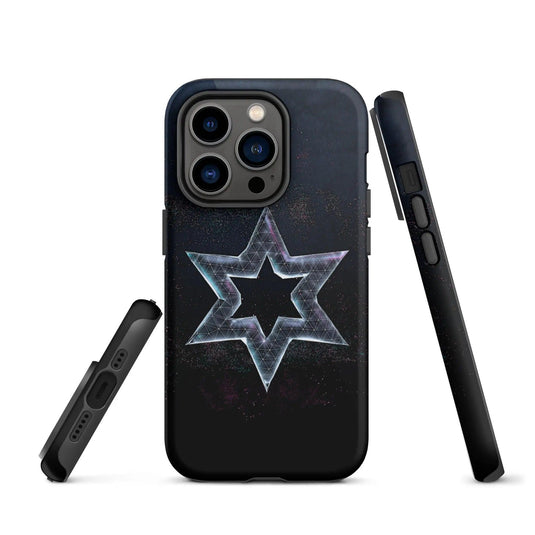 Jewish Star Dust Double Layered Impact Resistant Tough iPhone Case 3D Wrap Matte or Glossy Finish CREATIVETECH