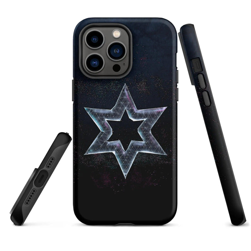 Load image into Gallery viewer, Jewish Star Dust Double Layered Impact Resistant Tough iPhone Case 3D Wrap Matte or Glossy Finish CREATIVETECH