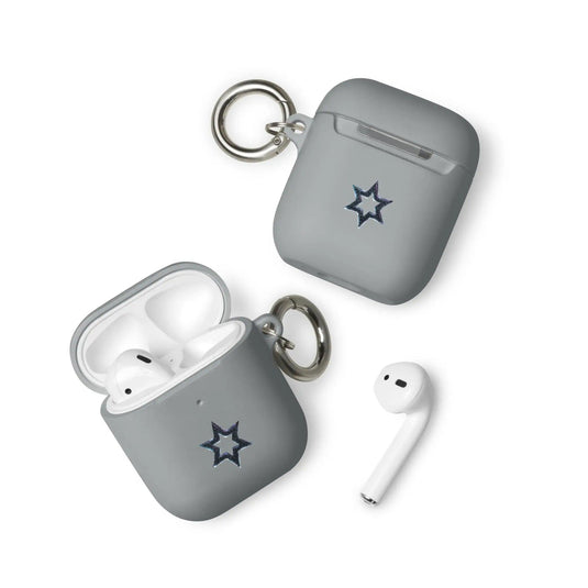 Jewish Star Dust Shock Resistant 2-in-1 Tough AirPods Case with Metal Carabiner Various Colors CREATIVETECH