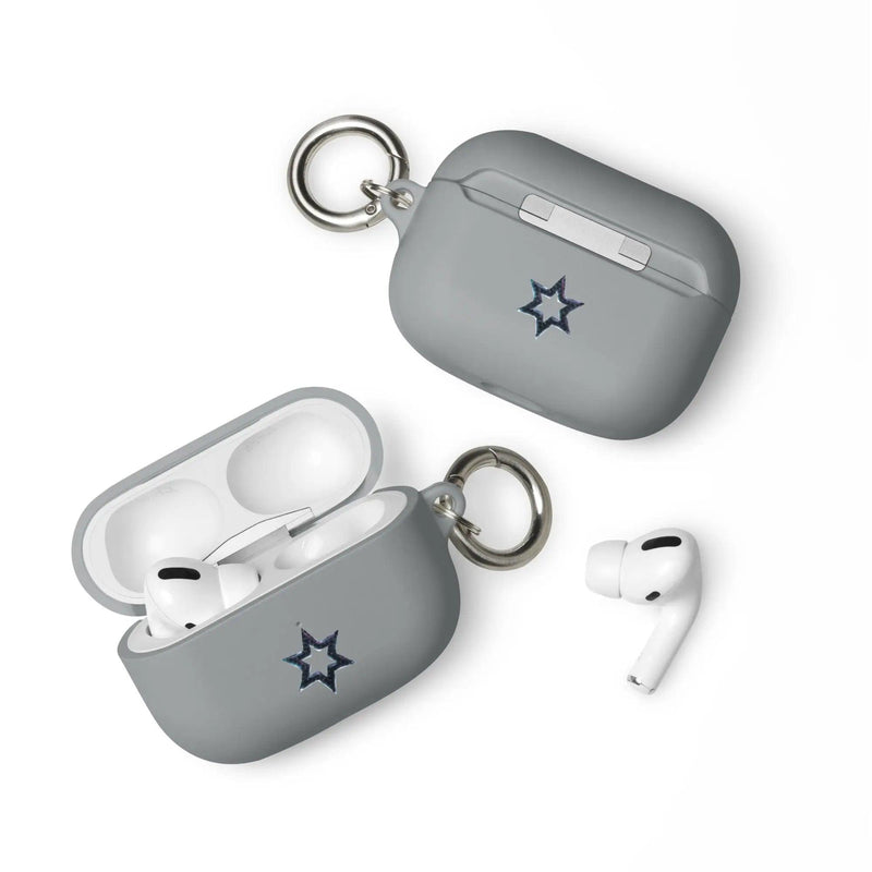 Load image into Gallery viewer, Jewish Star Dust Shock Resistant 2-in-1 Tough AirPods Case with Metal Carabiner Various Colors CREATIVETECH