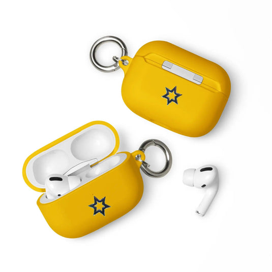 Jewish Star Dust Shock Resistant 2-in-1 Tough AirPods Case with Metal Carabiner Various Colors CREATIVETECH