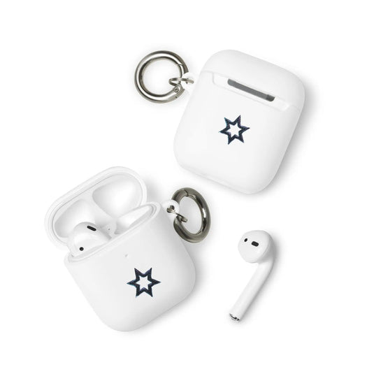 Jewish Star Dust Shock Resistant 2-in-1 Tough AirPods Case with Metal Carabiner Various Colors CREATIVETECH
