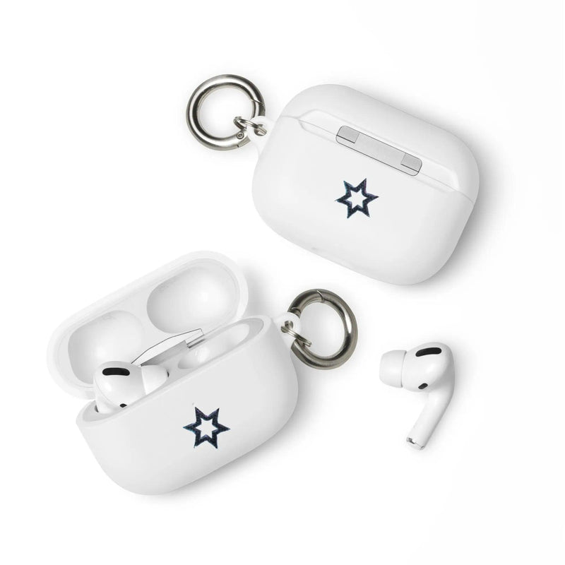 Load image into Gallery viewer, Jewish Star Dust Shock Resistant 2-in-1 Tough AirPods Case with Metal Carabiner Various Colors CREATIVETECH