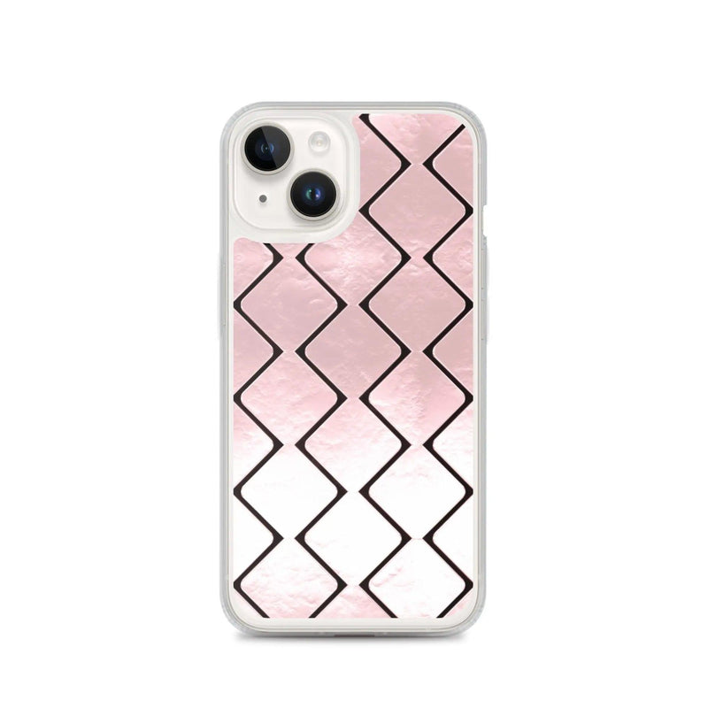 Load image into Gallery viewer, Metal Rose Golden Grid Flexible Clear iPhone Case Bump Resistant Corners CREATIVETECH