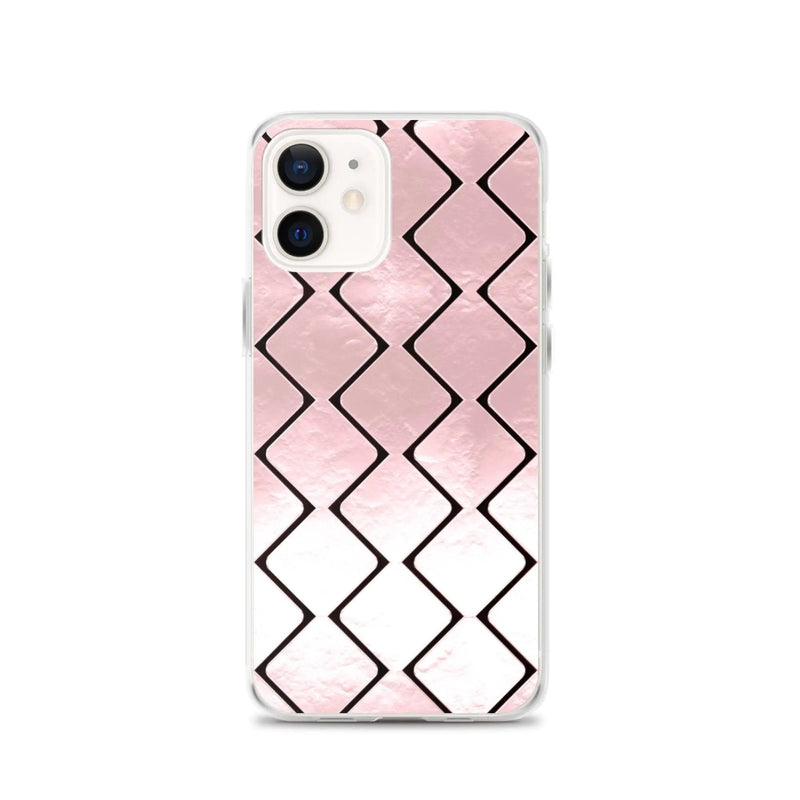 Load image into Gallery viewer, Metal Rose Golden Grid Flexible Clear iPhone Case Bump Resistant Corners CREATIVETECH