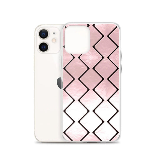 Metal Rose Golden Grid Flexible Clear iPhone Case Bump Resistant Corners CREATIVETECH