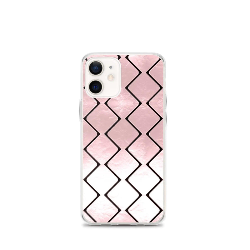 Load image into Gallery viewer, Metal Rose Golden Grid Flexible Clear iPhone Case Bump Resistant Corners CREATIVETECH