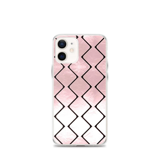 Metal Rose Golden Grid Flexible Clear iPhone Case Bump Resistant Corners CREATIVETECH